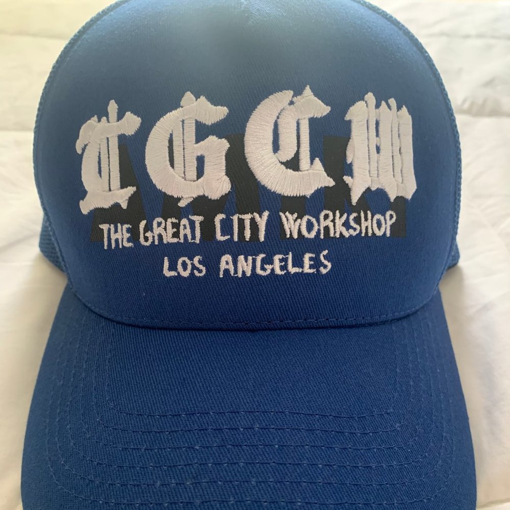 Amiri TGCW (The Great City Workshop) Trucker Cap - AMIRI blue cap